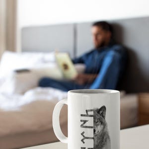 Turkic Wolf Böru Mug | Göktürk Tengrism Coffee Cup | Bozkurt Turan Nomadic Empire Turkish States Gift | Oghuz - Turkic, Turan