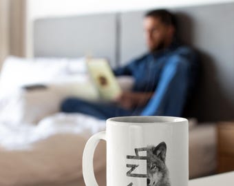 Turkic Wolf Böru Mug | Göktürk Tengrism Coffee Cup | Bozkurt Turan Nomadic Empire Turkish States Gift | Oghuz - Turkic, Turan