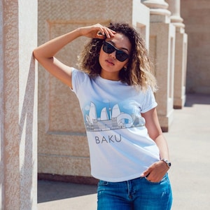 Baku T-shirt, Azerbaijan Gift, Azerbaijani present
