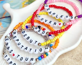 Eras Tour Friendship Bracelet: Album Inspired Sand Bead Swiftie Gift