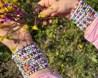 Eras Tour Bracelet; Personalized Friendship Bracelet, Taylor Inspired Beaded Jewelry Gift
