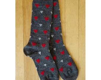 Valentine's Heart Alpaca Socks