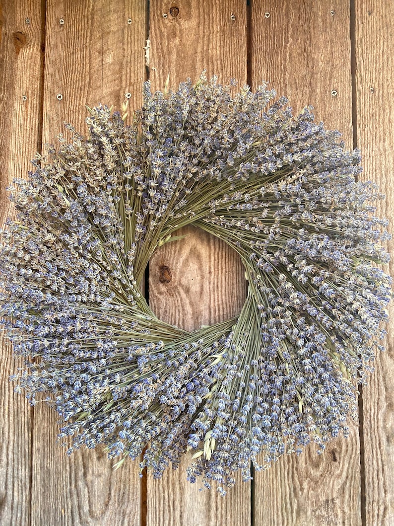 dried lavender garden wreath 19-20 Best seller Spring Summer Fall decor handmade in the USA image 2