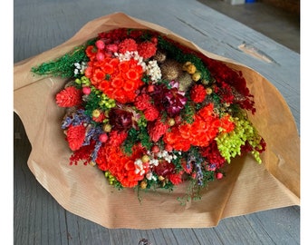 Festive Winter Garden bouquet - dried floral bouquet perfect for Christmas, New Years and Valentines Day!