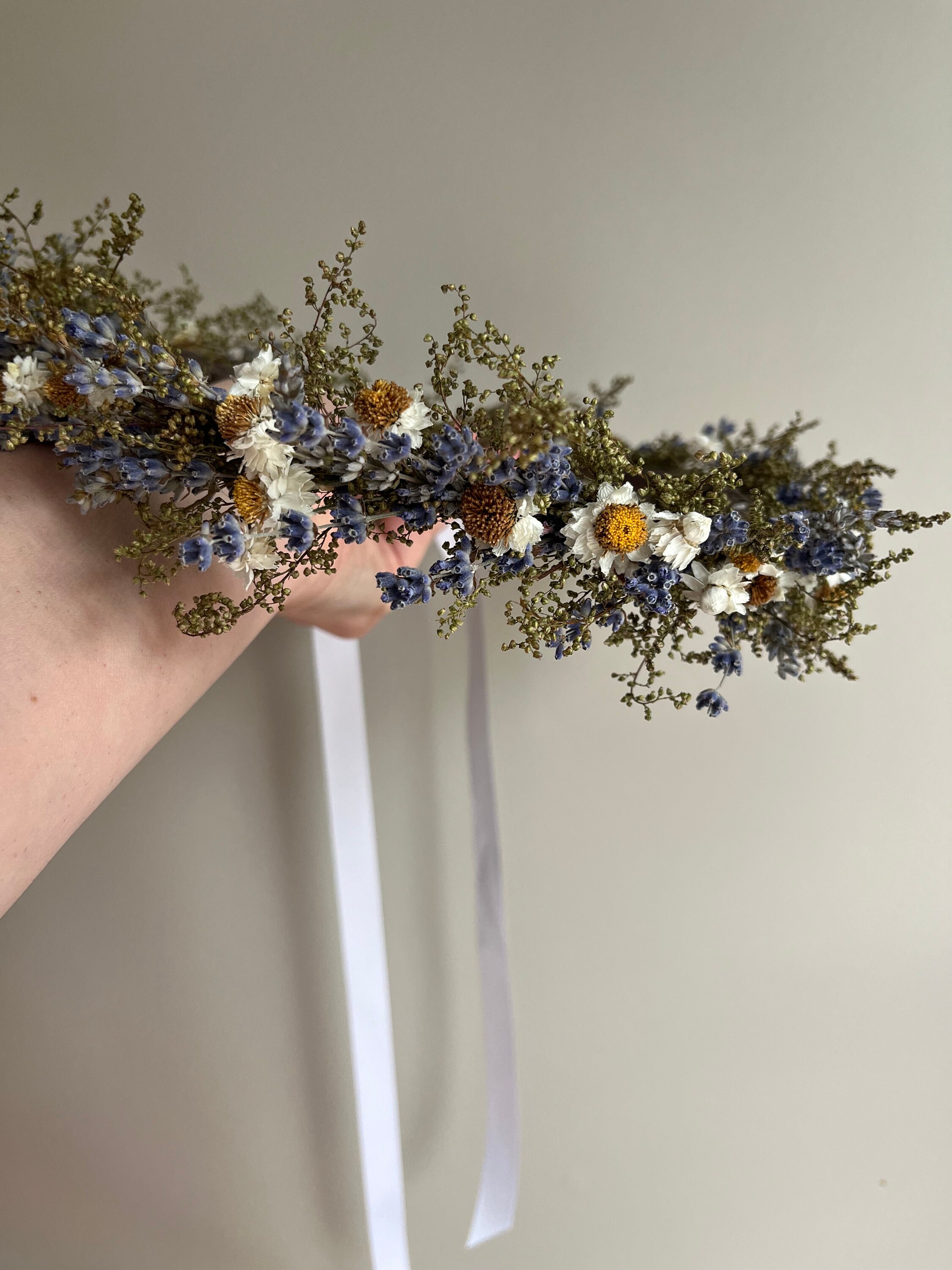 meadow flower ニットクラウン SEQUIN CROWNS 2-5y Meadow Flower Hair Crown, Folk Wedding Flower Crown
