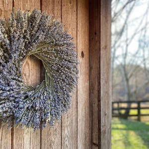 dried lavender garden wreath- 19-20&quot;  Best seller! Spring Summer Fall decor - handmade in the USA