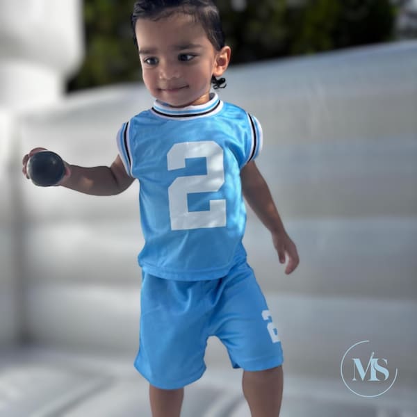 Baby Personalized Basketball Jersey, Shorts or Set: Jersey, Shorts, Ball, and Sweatband Combo!