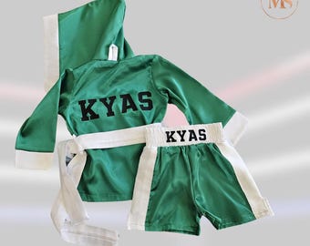 Personalized Boxing Set Robe and Shorts