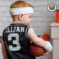 Baby Personalized Basketball Jersey, Shorts or Set: Jersey, Shorts, Ball, and Sweatband Combo!