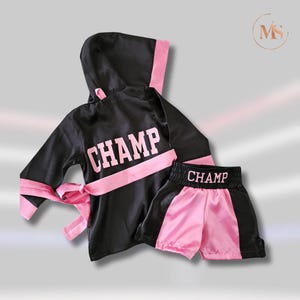 Little Champion Boxing Set with Robe and Shorts personalized