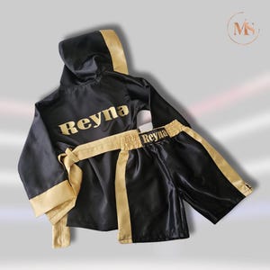 Sale Personalized Boxing Set Robe and Shorts, Baby boxing set, baby Robe and shorts