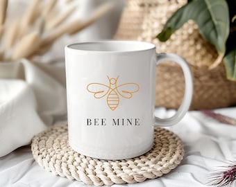 Taza de cerámica inspirada en las abejas: perfecta para los amantes del café, regalo para los amantes de las abejas, regalo de San Valentín