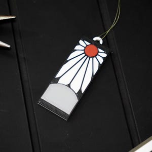 Miroir de voiture de style Hanafuda sur le thème de l'anime, accessoires suspendus et porte-clés