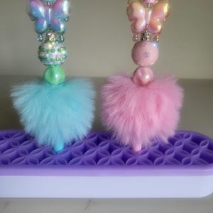Handcrafted Fluffy Butterfly Beaded Pens, Unique Designs for Stylish Writing