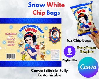 Snow White Editable Chip Bags
