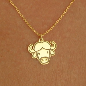Cow Necklace · 14K Gold Plated · 925K Sterling Silver · Animal Pendant · Calf Necklace · Barn Animal Necklace · Unisex Jewelry