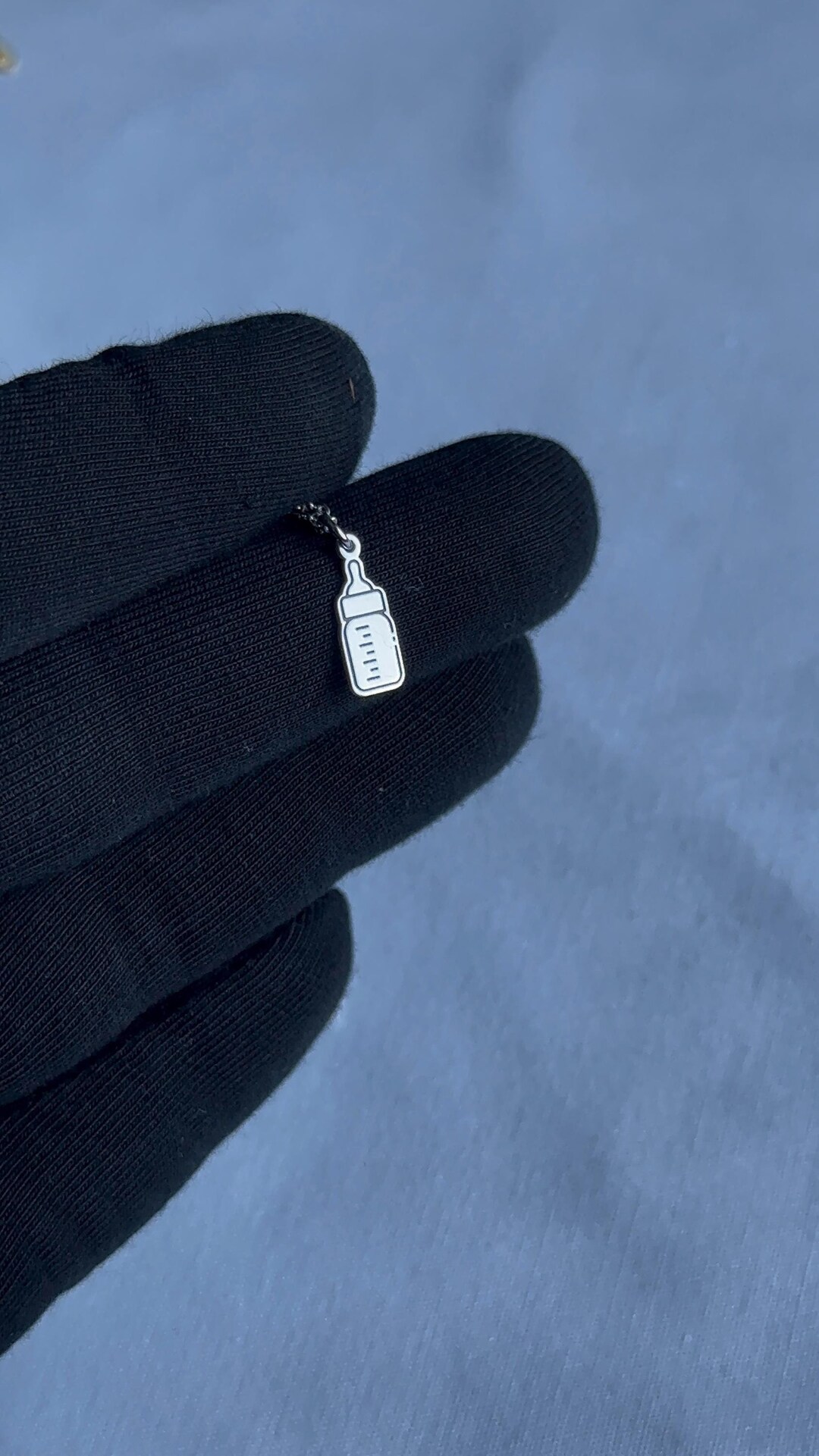 Baby Bottle Necklace · 14K Gold Plated · 925K Sterling Silver · Nursing ...