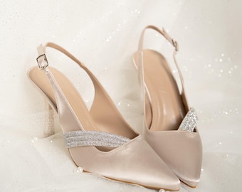 Heeled Bridal Shoes, Wedding Shoes, Special Design Shoes, Woman Shoes, Amazing White shoes,Stiletto heels Shoe, Bridesmaid Shoes, Beige Shoe