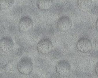 Cuddle Minky Dimple Dot Platinum Fabric - 60" Wide - Sold by the Yard