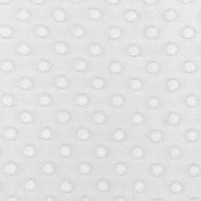 Minky Dimple Dot White Fabric BTY - 60" Wide - Sold by the Yard image 1