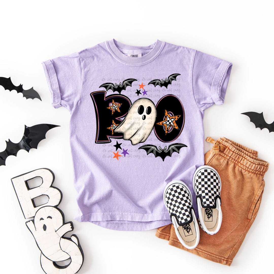 Boo Bats Halloween Digital Png - Etsy
