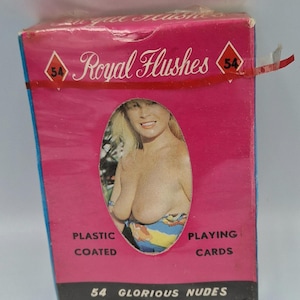 Cartes à jouer érotiques vintage non ouvertes à collectionner