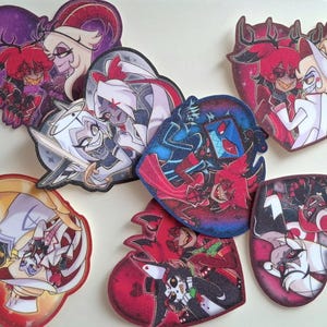 Hazbin Hotel: Enemies Heart Button Pins and Sticker