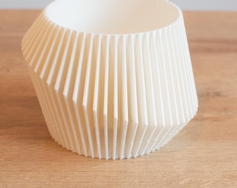 Asymmetric Indoor Planter: Modern Succulent Pot with Hidden Tray