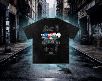 BMW GS Adventure T-Shirt: Snow Wash Cotton, Luxury Biker Tee