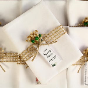 50 pezzi bomboniere fazzoletti per ospiti all'ingrosso, fazzoletto Happy Tear, bomboniera, regalo per damigella d'onore, per i tuoi fazzoletti Happy Tears