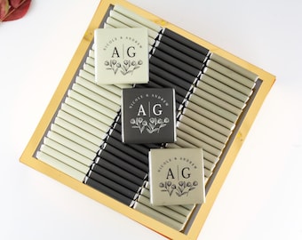 50 Pcs Wedding favors chocolate for guests in bulk, Engagement Chocolate, Bridal Party favours,  Personalized gift, Gastgeschenk hochzeit