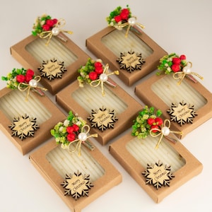 50 pezzi di saponette natalizie per gli ospiti all'ingrosso, sapone profumato, bomboniera di Buon Natale, souvenir di Natale, bomboniera per feste, regalo di Capodanno, regalo di ringraziamento