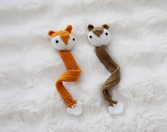 Crochet Fox Bookmark: Handmade Cotton Amigurumi, Booklover Gift
