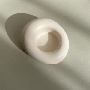 Handcrafted Tea Light Holder Sculptural Stackable  | Modern Ceramic Candle Holder | Unique Home Decor | Minimalist Candle Display