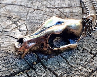 Anatomical Dog Skull Pendant