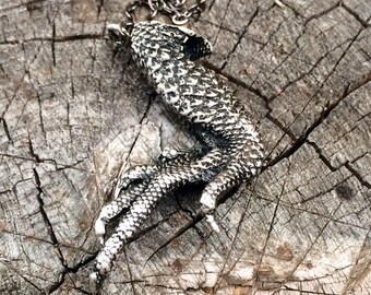 Silver Lizard Foot Pendant
