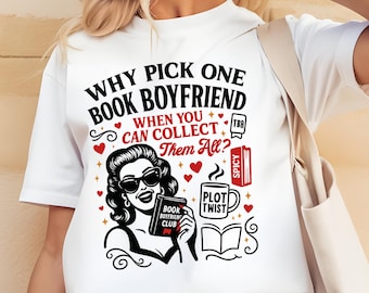 Book Boyfriend Comfort Colors Tee: BookTok Romance Reader Shirt