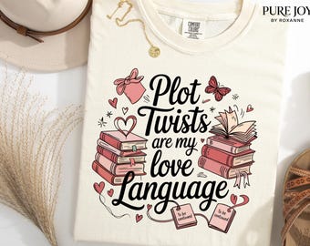 Plot Twist Romance Reader T-Shirt: Comfort Colors Bookish Tee