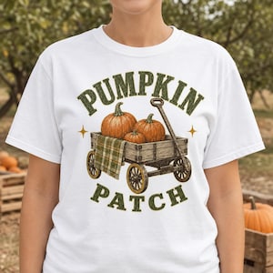 Pumpkin Patch Comfort Colors Shirt: Retro-Herbstwagen-Motiv