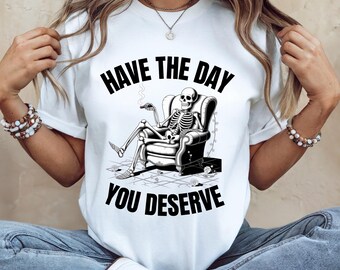 Camiseta de esqueleto divertida: humor gótico sarcástico