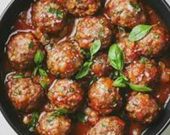 Klassisches italienisches Fleischbällchen-Rezept (Digitaler Download)