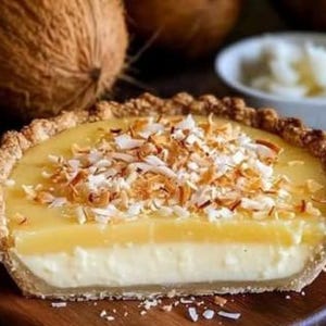 Grandma&#39;s Coconut Custard Pie Recipe: Easy Mix-and-Bake (Digital Download)