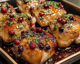 Quick Cranberry Orange Chicken Thighs for Flavorful Weeknights Recipe PDF (Digital Download)