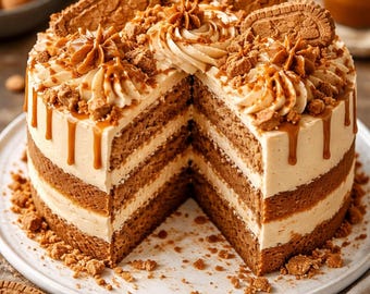 Decadent Caramel Coffee Buttercream Cake Recipe PDF (Digital Download)