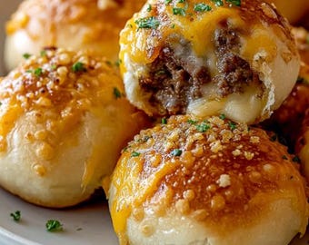 Garlic Parmesan Cheeseburger Bombs Recipe PDF (Digital Download Recipe)