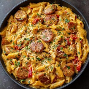 One-Pot Creamy Cajun Sausage Pasta (30 Minutes) Recipe PDF (Digital Download)