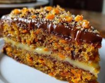 Brazilian Carrot Cake Recipe: Bolo de Cenoura with Chocolate Glaze (PDF Pattern)
