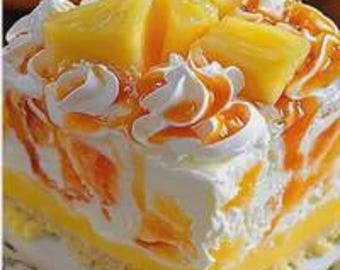No-Bake Orange Pineapple Cheesecake Recipe: Easy Dessert (Digital Download)