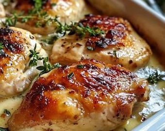 Boursin Chicken Recipe: Easy Dinner, Party Recipe (Digital Download)