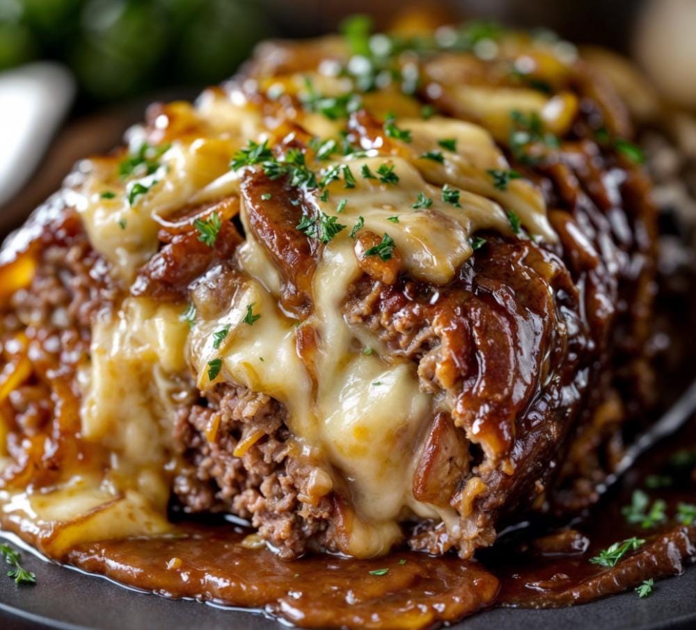 BEST RECIPE For Crockpot French Onion Meatloaf, easy recipe, dinner recipe, party recipe